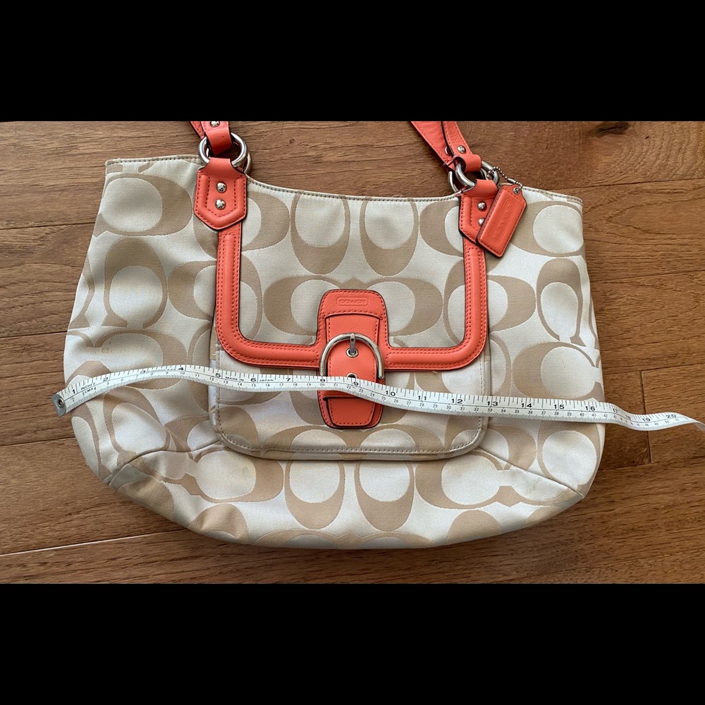 Authentic Coach bag tan coral F25294 - Picture 9 of 11